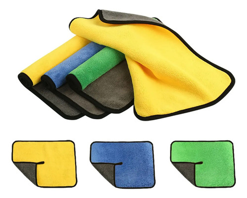 Pack 3 Paño Toalla Micro Fibra Profesional Autos 2