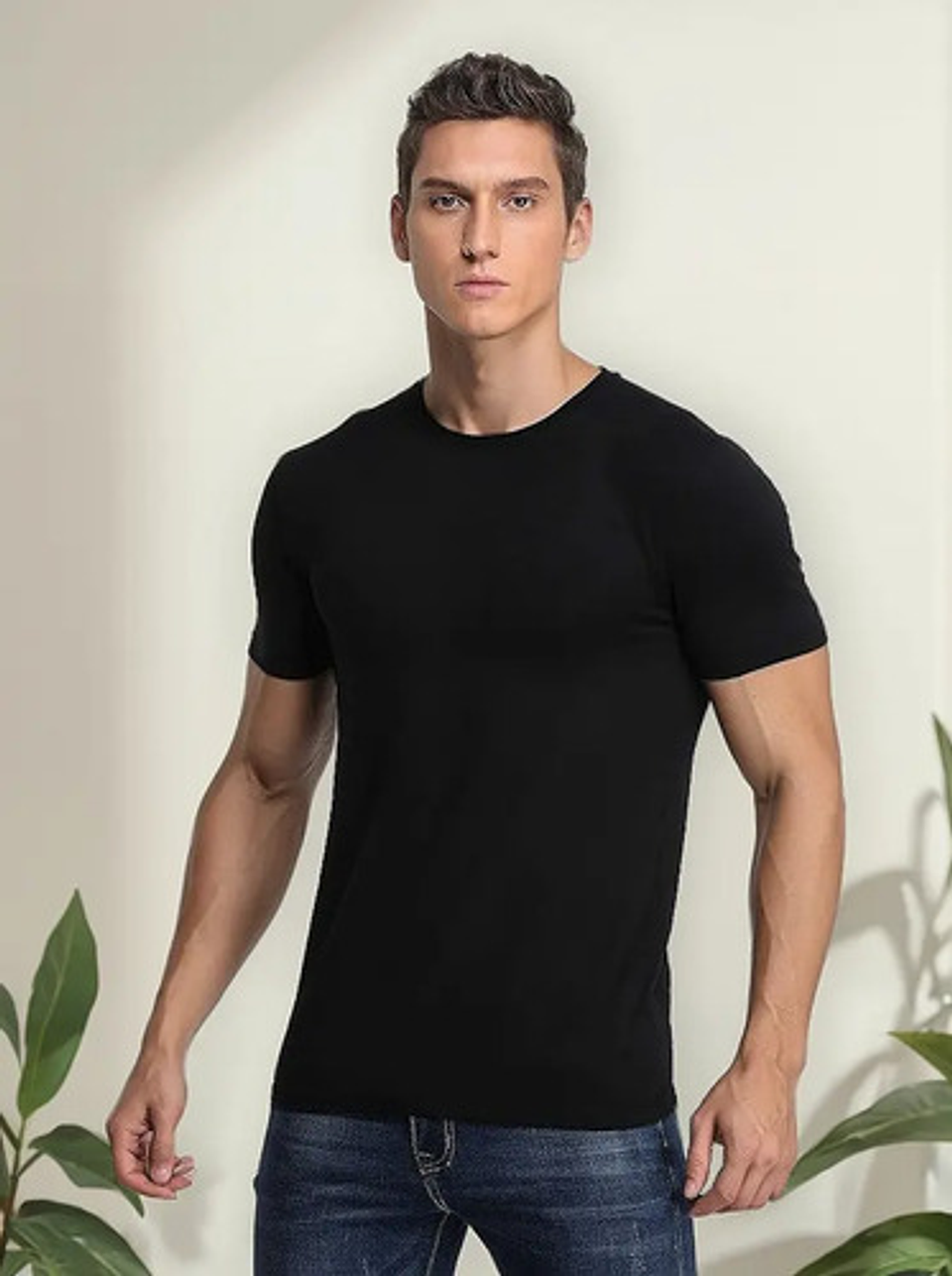 Pack 6 Camiseta Manga Corta Para Hombre Algodón Polera 19