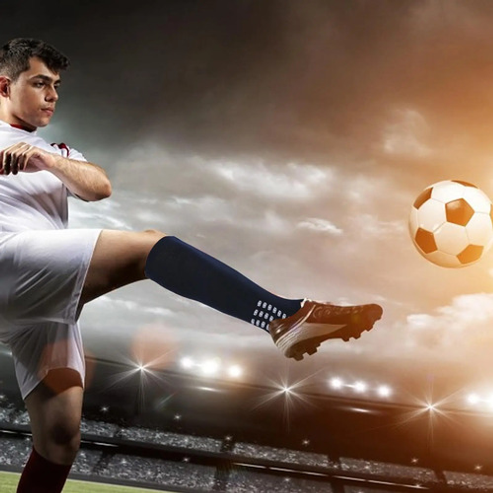 Pack 3 Media De Fútbol Deportiva Antideslizante Larga 7