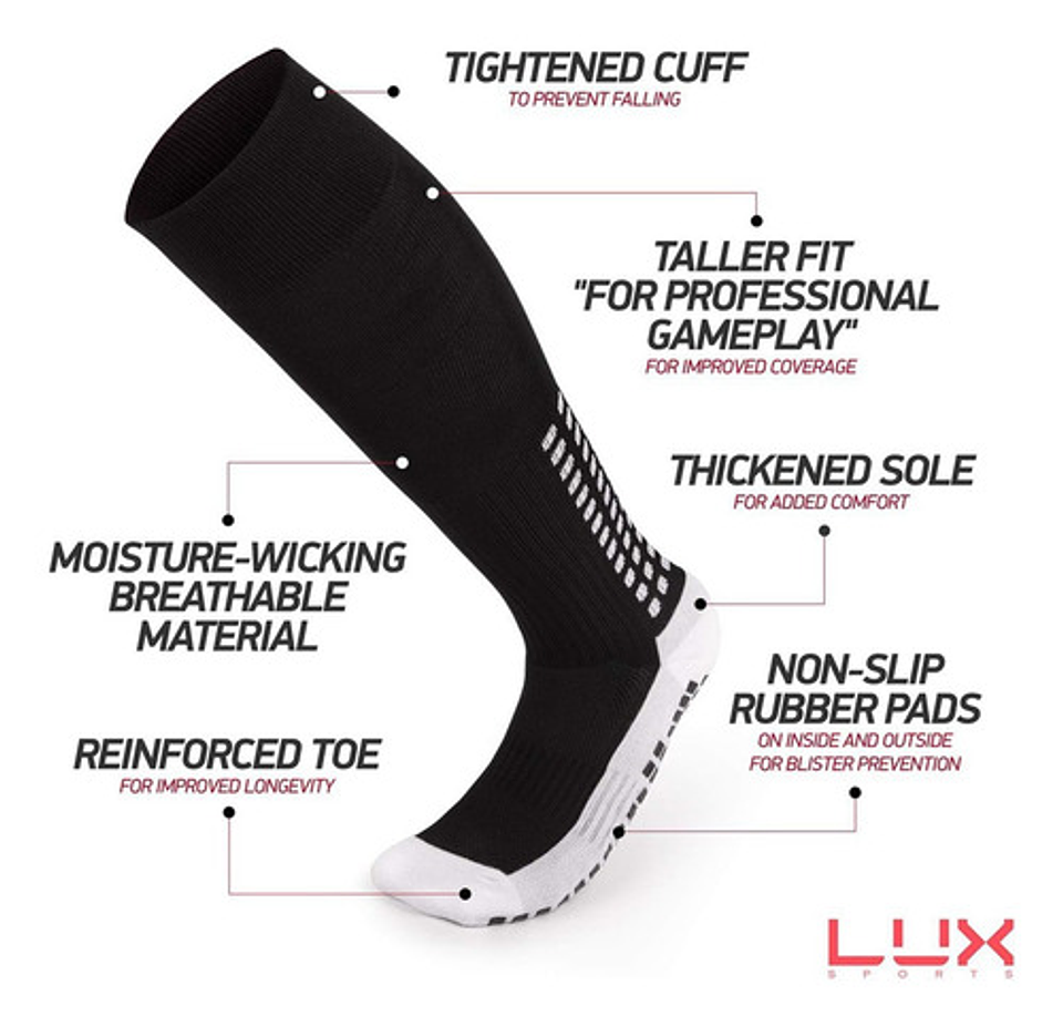 Pack 3 Media De Fútbol Deportiva Antideslizante Larga 12