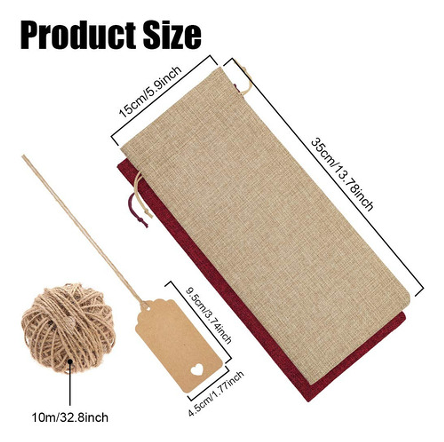 Bolsas De Navidad Para Botellas De Vino 12 Unidades 6 Rojo Y 6 Marrón 6 Rojo 6 Marrón 3