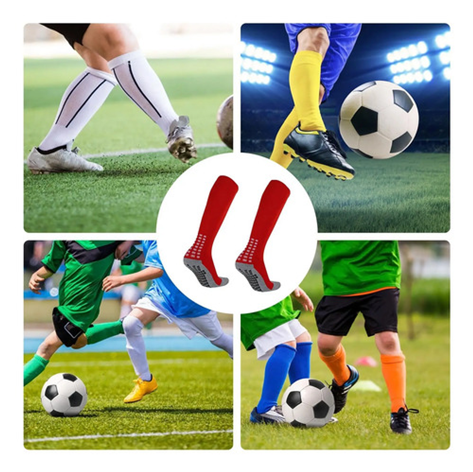 Pack 12 Media De Fútbol Deportiva Antideslizante Larga 8