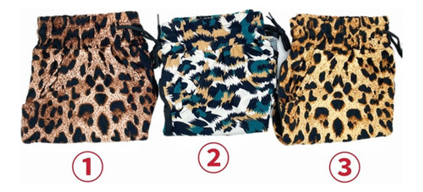 3x Short Deportivo Mujer Con Bambú Colores Surtidos Leopardo 4