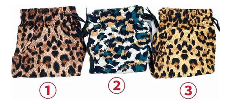 3x Short Deportivo Mujer Con Bambú Colores Surtidos Leopardo 4