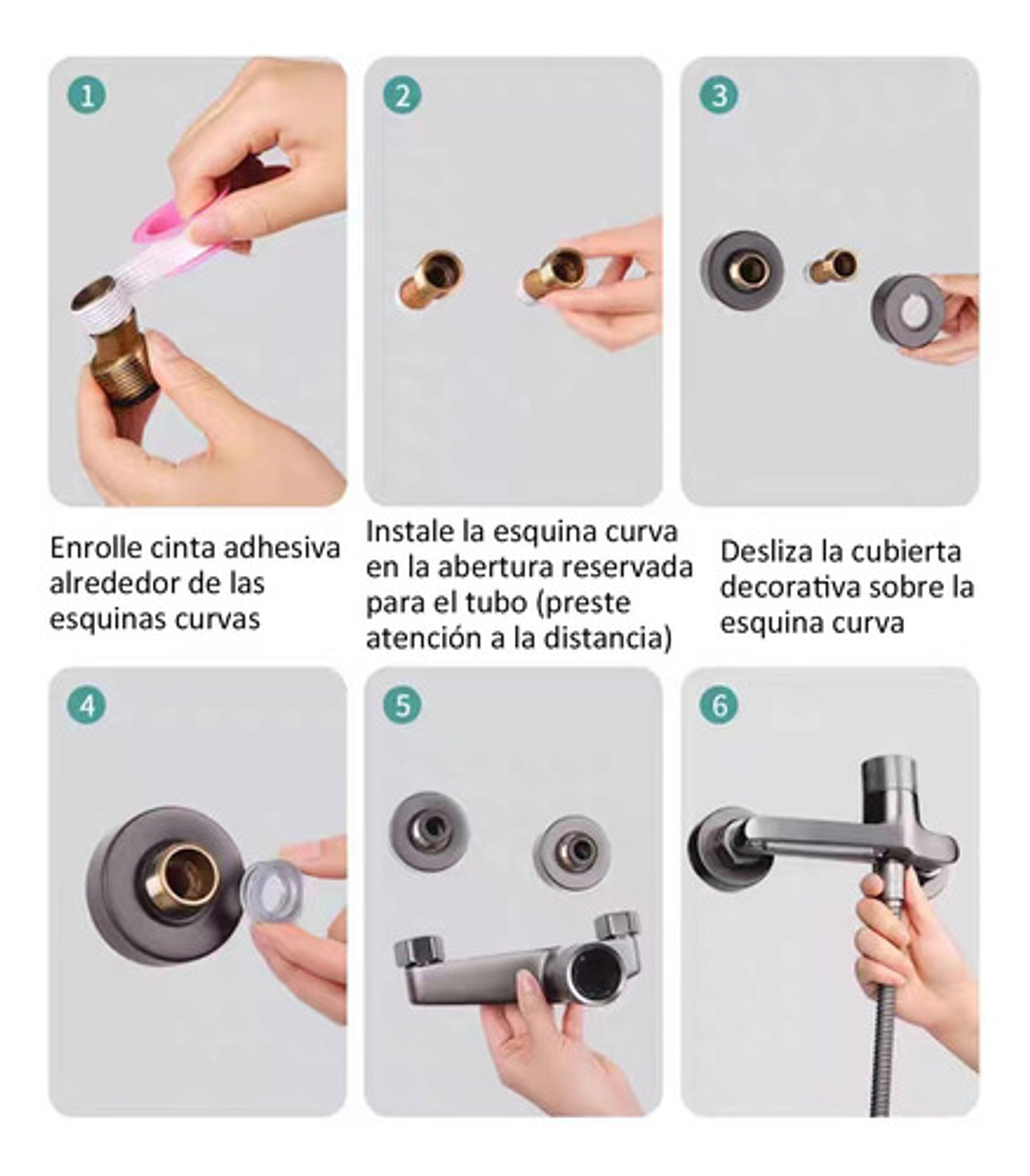 Llave Tina Ducha Monomando Gris Mate Flexible Regadera Ducha 9