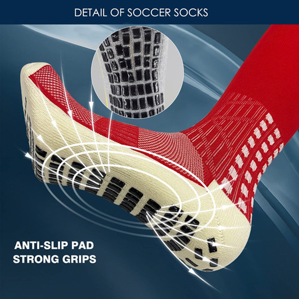 Pack 6 Media De Fútbol Deportiva Antideslizante Larga 11