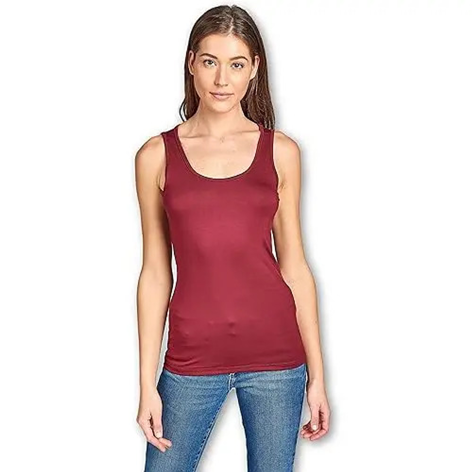 3 Camisetas Mujer Sin Manga Fibra Bambú . Musculosa Mujer 15