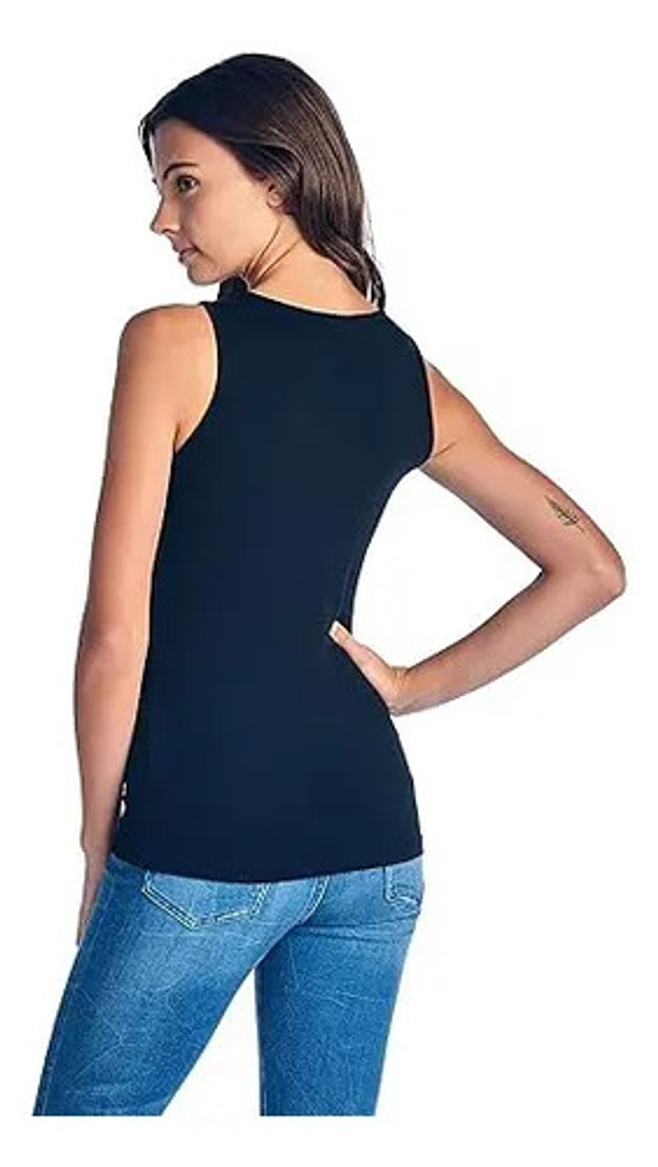 3 Camisetas Mujer Sin Manga Fibra Bambú . Musculosa Mujer 54