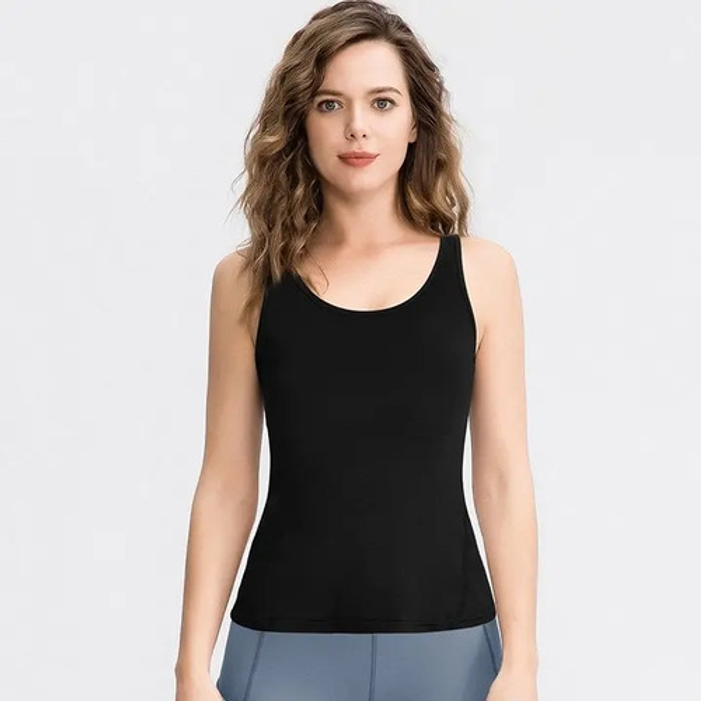 3 Camisetas Mujer Sin Manga Fibra Bambú . Musculosa Mujer 60