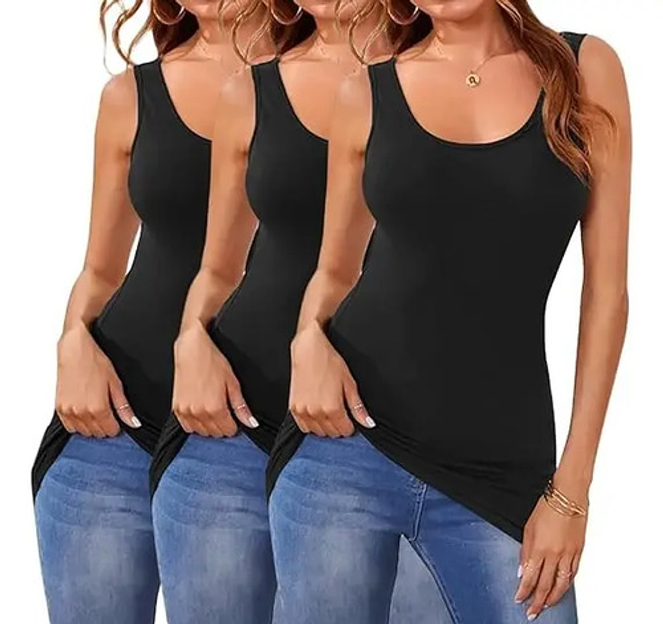 Camisetas Mujer Sin Manga Bambú Sudadera Musculosa Ajustada 9