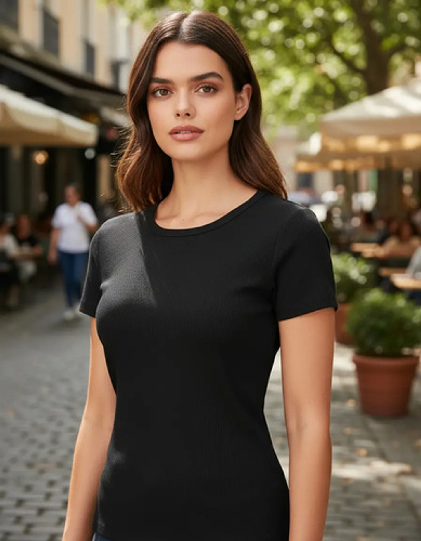 2 Camisetas Mujer Manga Corta Bambú Poleras Primavera Verano 11