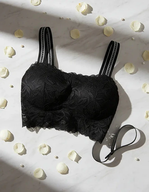 3x Sostén Sujetador Bralette Top De Encaje Lencería Floral