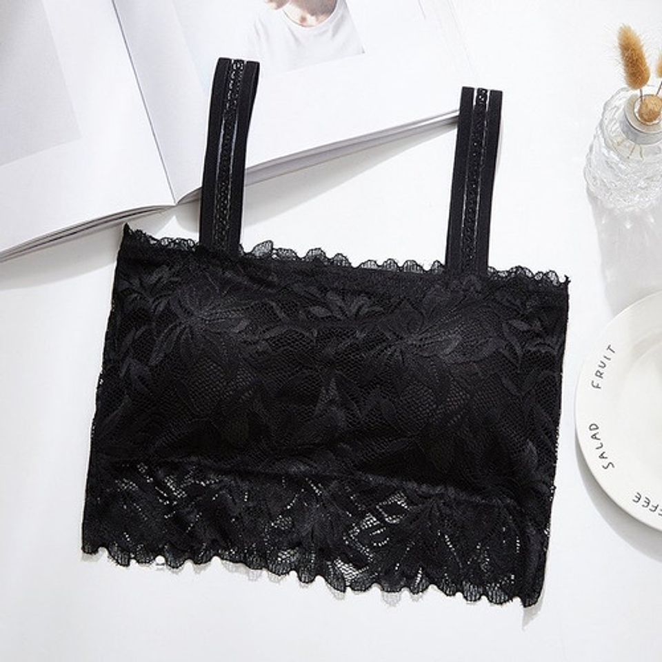3x Sostén Sujetador Bralette Top De Encaje Lencería Floral 17