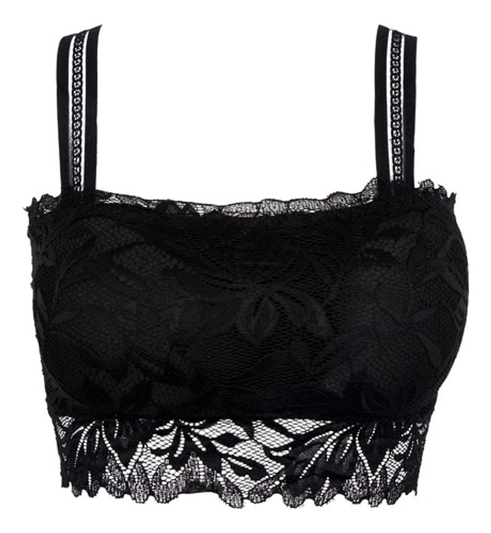 3x Sostén Sujetador Bralette Top De Encaje Lencería Floral 24