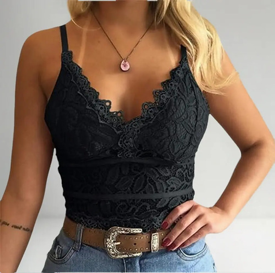 Pack3 Sostén Sujetador Bralette Top Lencería Encaje Largar 1