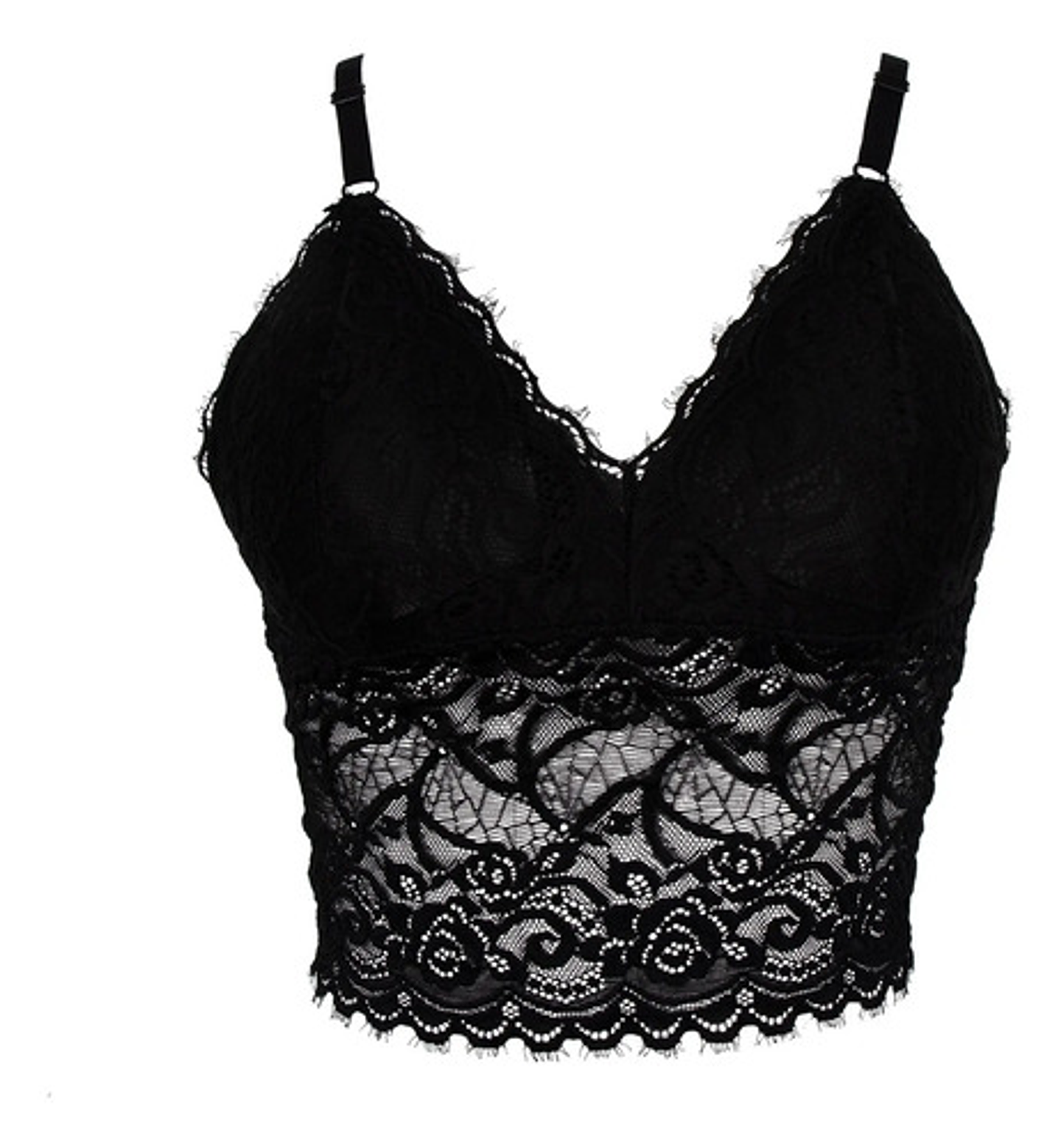 Pack3 Sostén Sujetador Bralette Top Lencería Encaje Largar 2