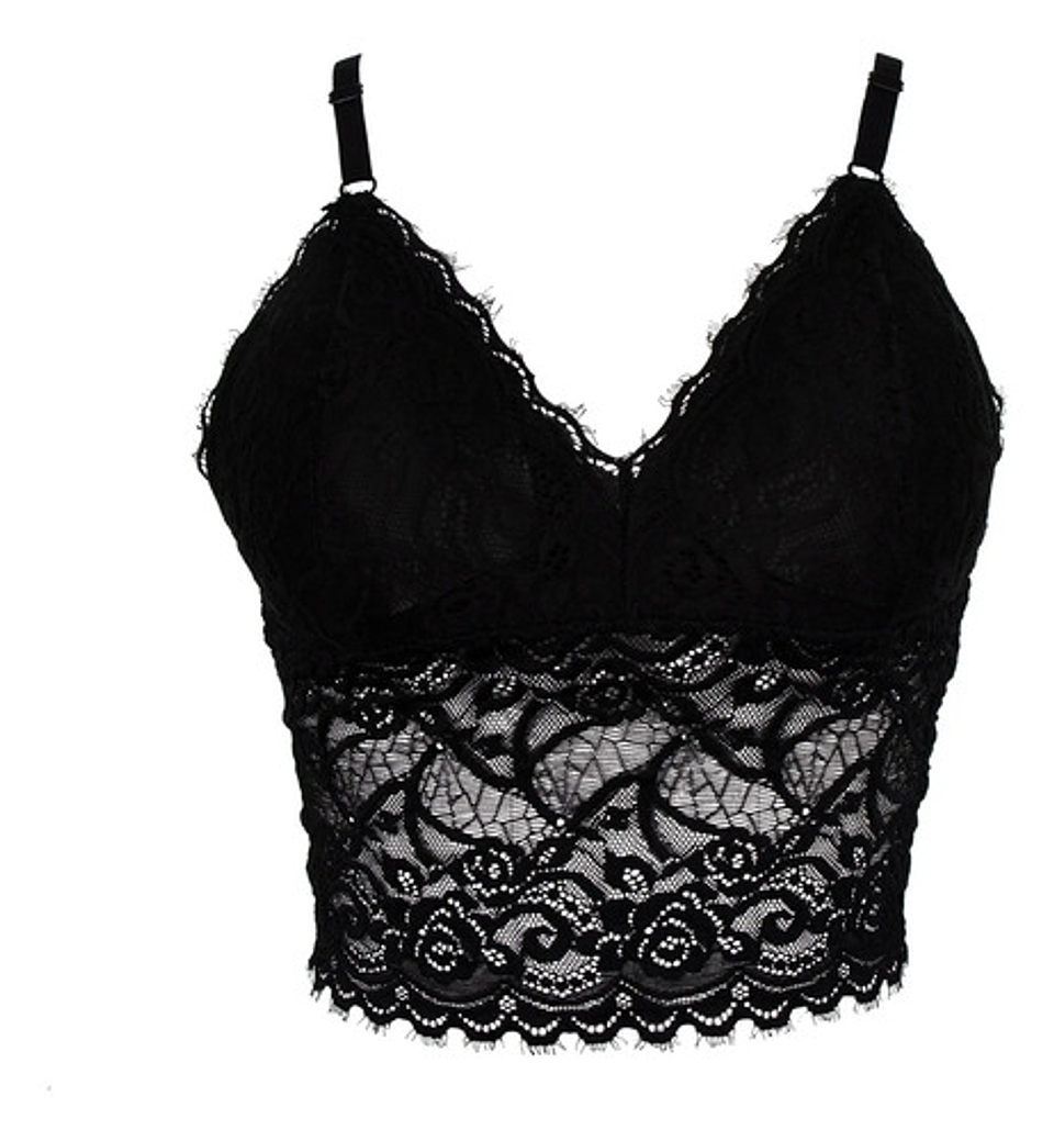 Pack3 Sostén Sujetador Bralette Top Lencería Encaje Largar 2