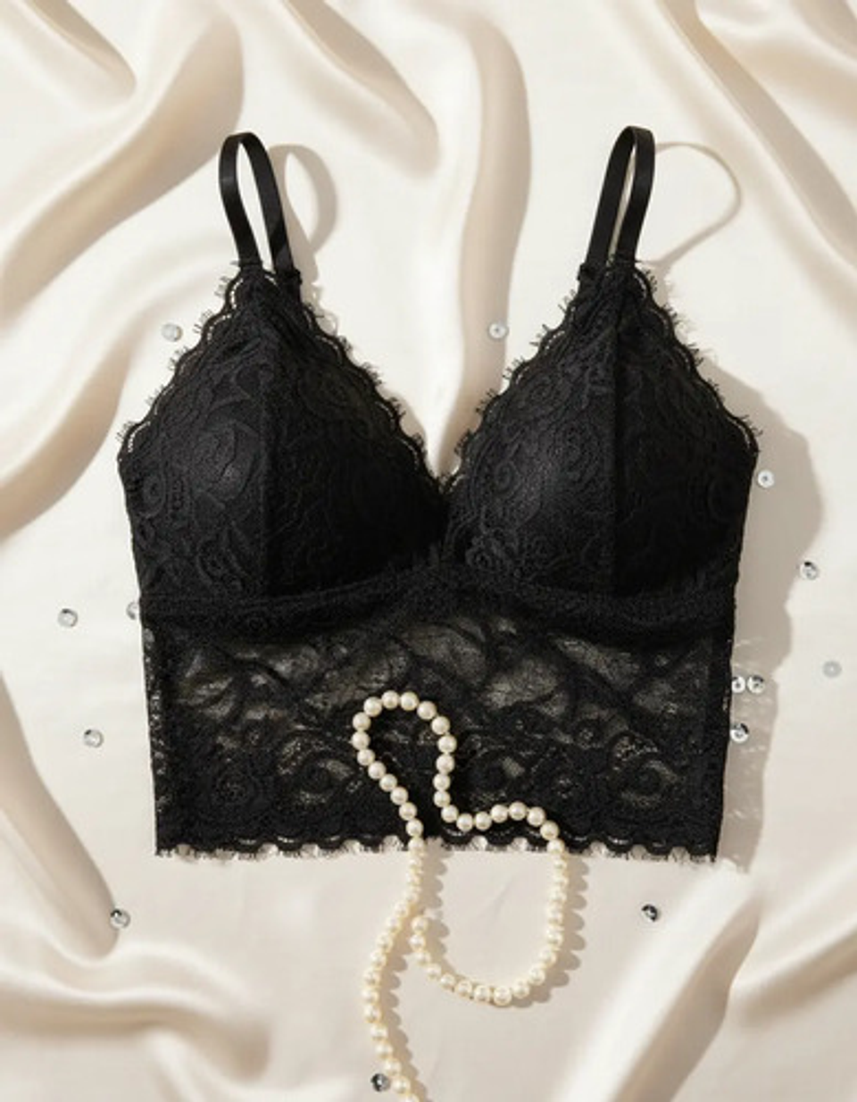 Pack3 Sostén Sujetador Bralette Top Lencería Encaje Largar 28