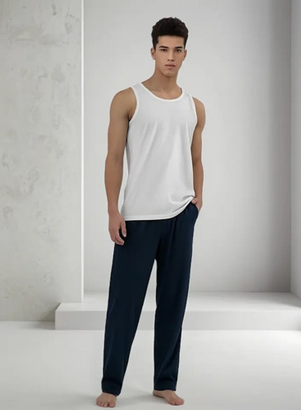 3x Camisetas Hombre Algodón Sin Manga Musculosas Hombre 1