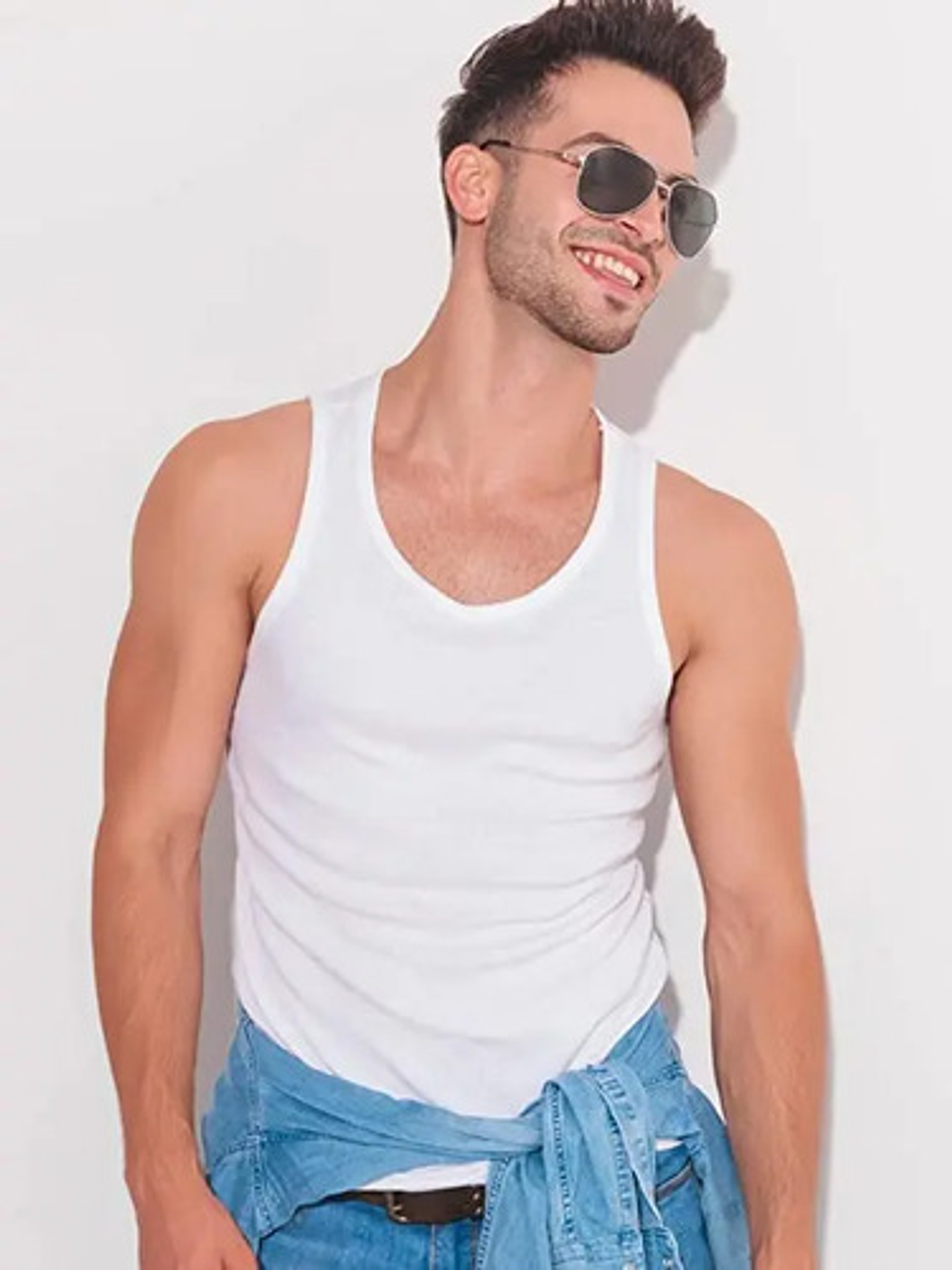 3x Camisetas Hombre Algodón Sin Manga Musculosas Hombre 2