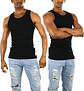 3x Camisetas Hombre Algodón Sin Manga Musculosas Hombre - Miniatura 12