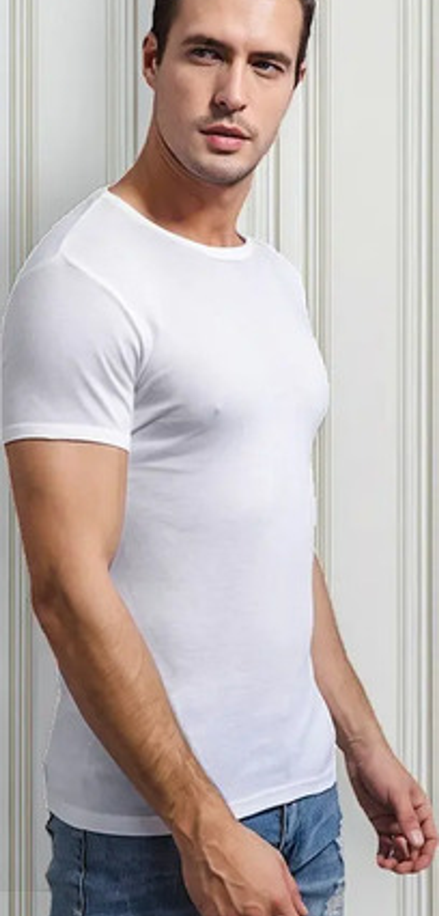 Polera Hombre De Bambú Manga Corta De Alta Calidad 11