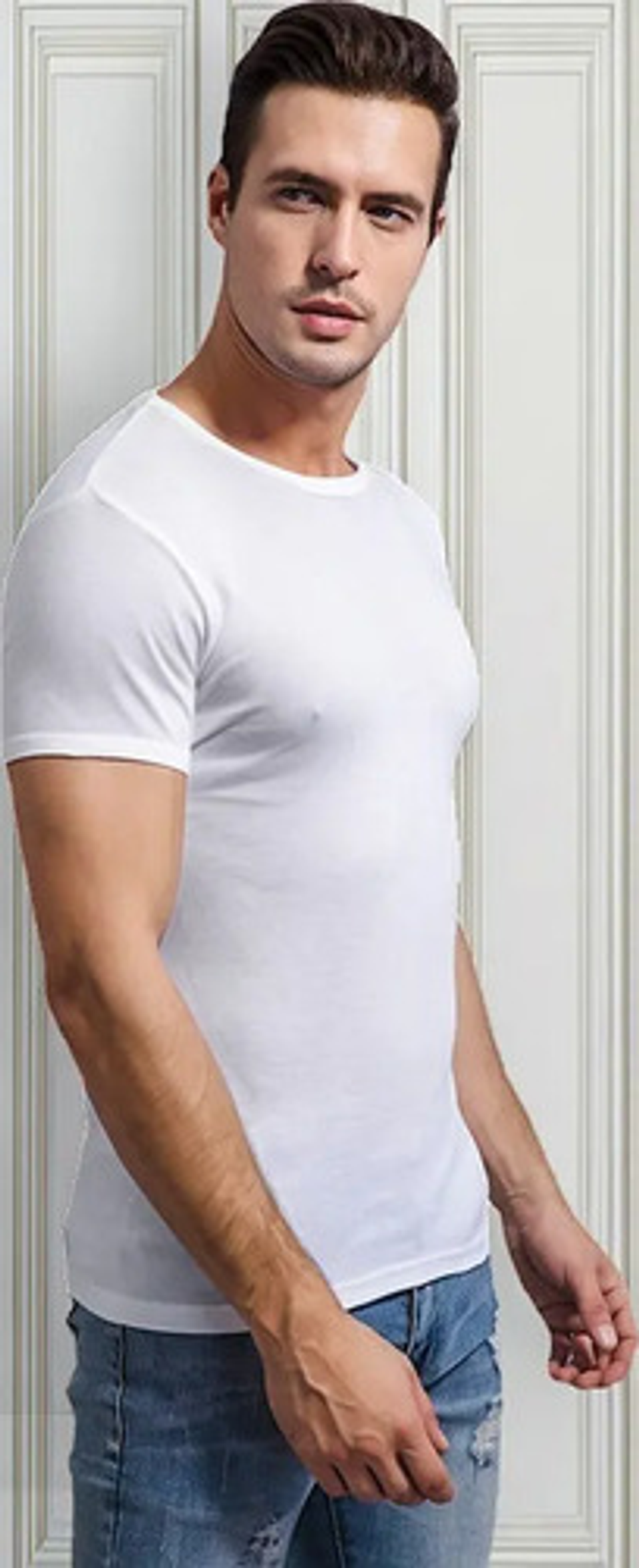 Polera Hombre De Bambú Manga Corta De Alta Calidad 11