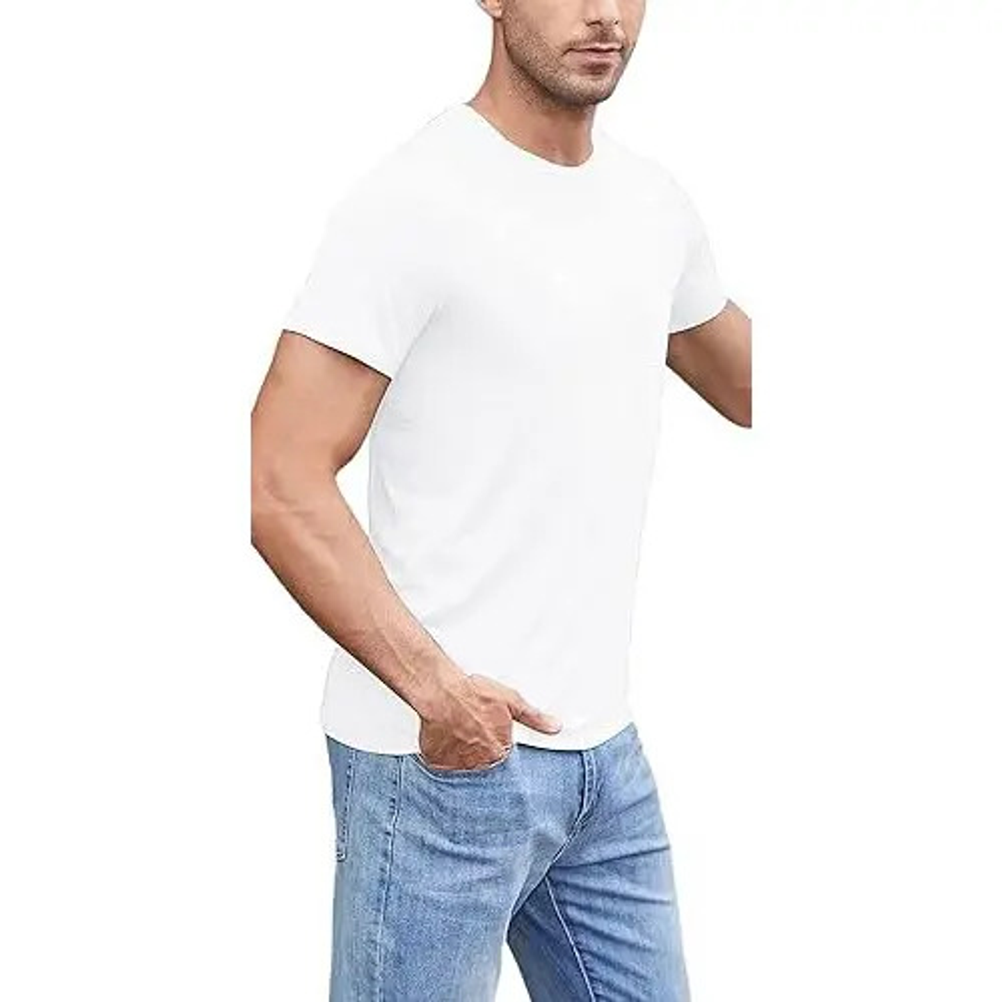 Polera Hombre De Bambú Manga Corta De Alta Calidad 14