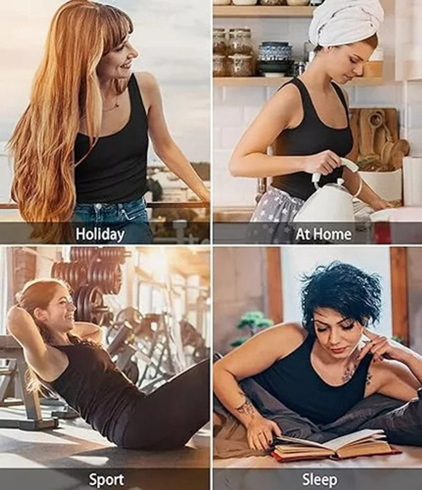 Pack 6 Camiseta Sin Mangas De Fibra Bambú Reductora Mujer 15