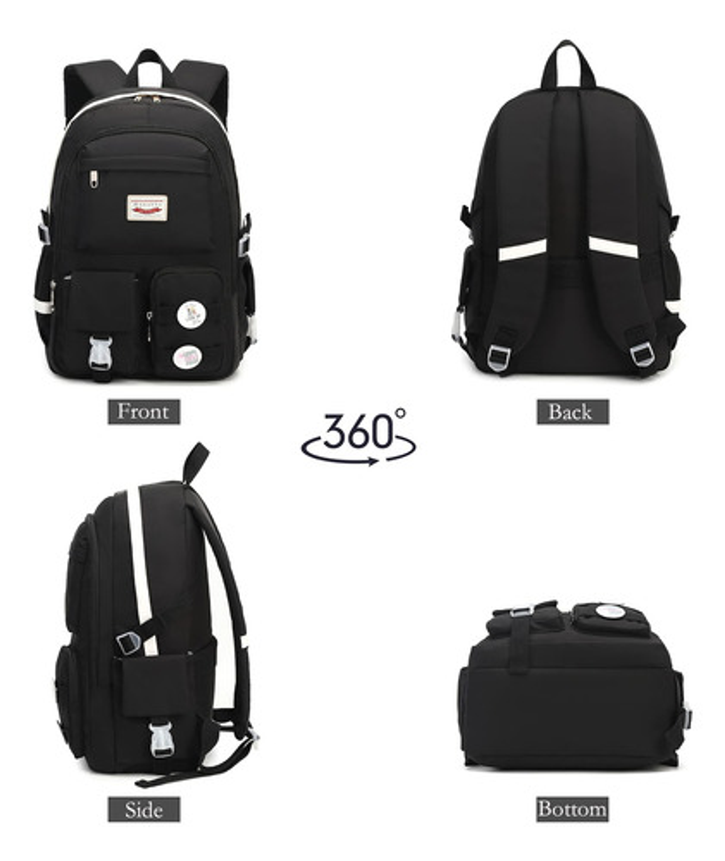 Mochila Bolso Escolar Juvenil Imprmeable Gran Capacidad 9