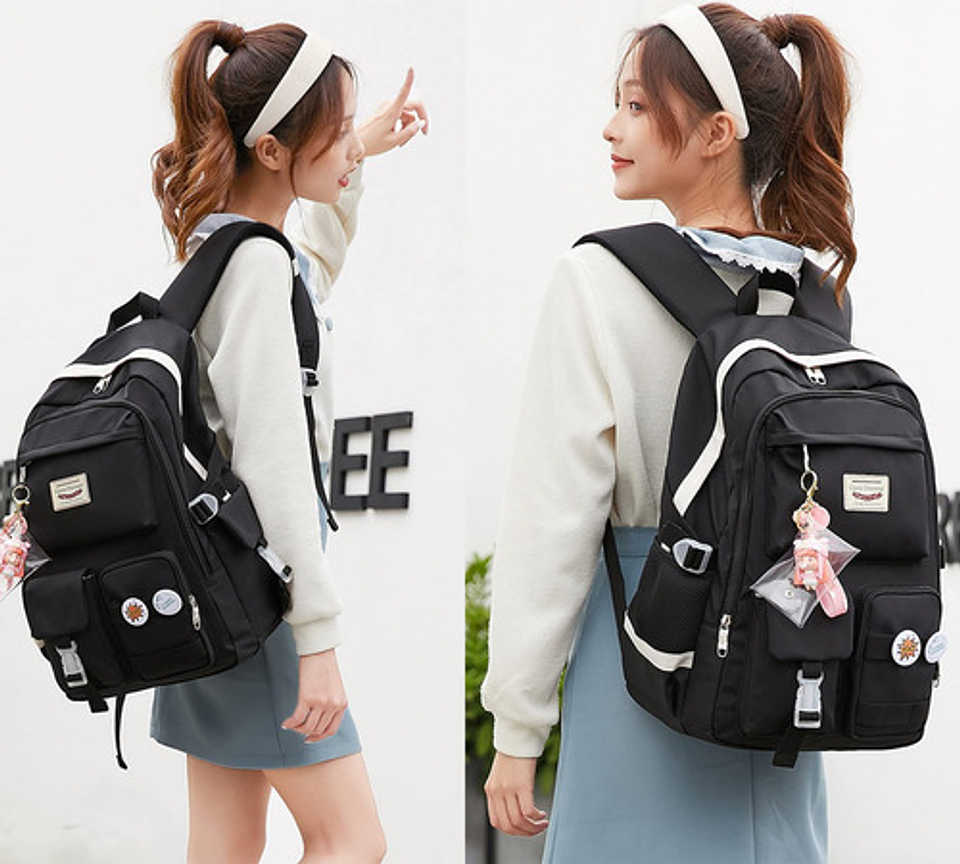 Mochila Bolso Escolar Juvenil Imprmeable Gran Capacidad 11