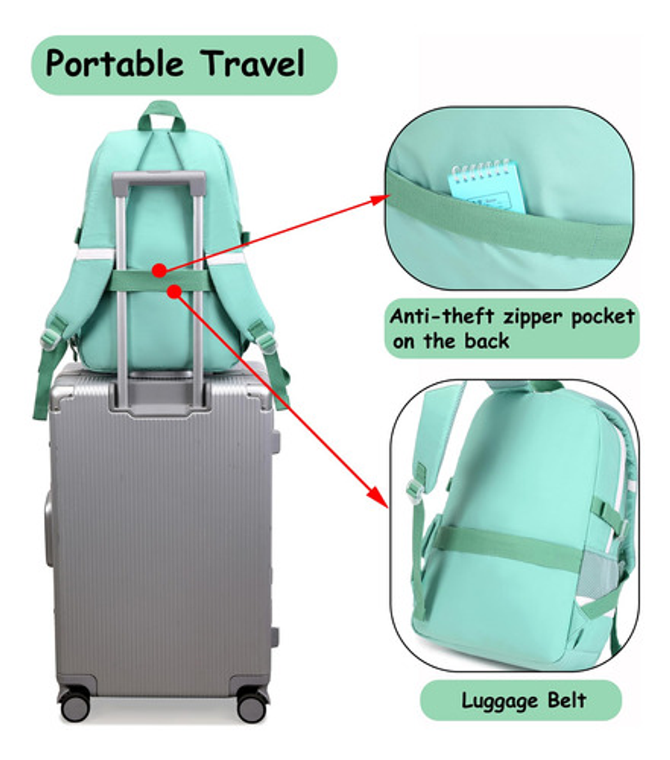 Mochila Bolso Escolar Juvenil Imprmeable Gran Capacidad 33