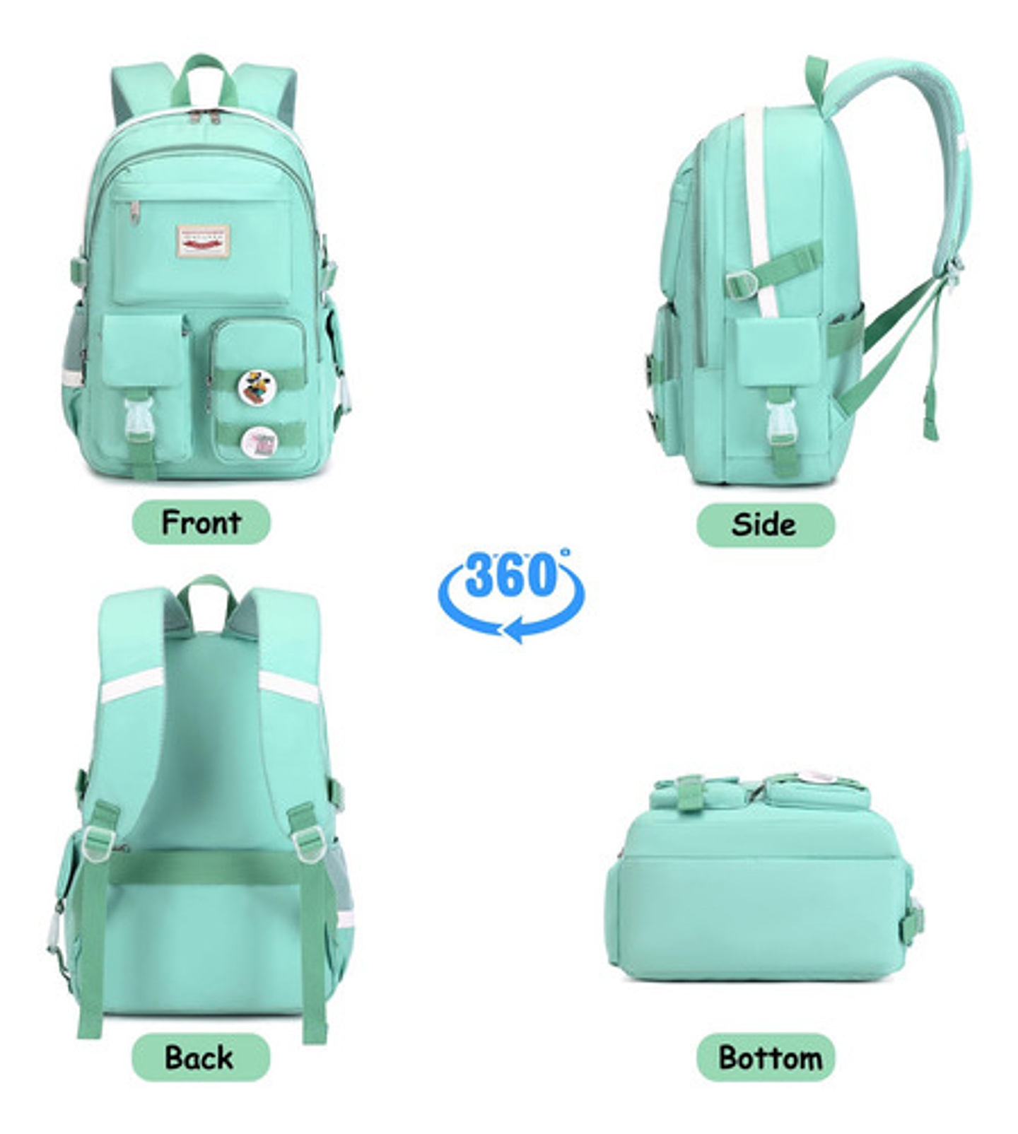 Mochila Bolso Escolar Juvenil Imprmeable Gran Capacidad 36