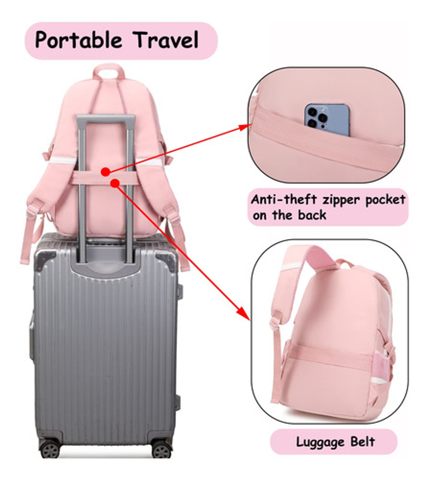 Mochila Bolso Escolar Juvenil Imprmeable Gran Capacidad 38