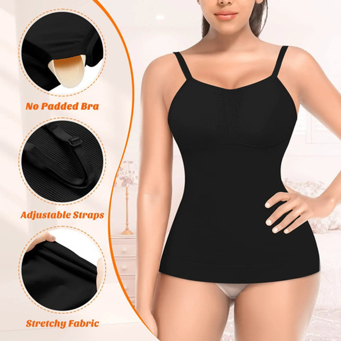 Pack 6 Camiseta Pabilos Fibra Bambú Mujer Elasticada 6