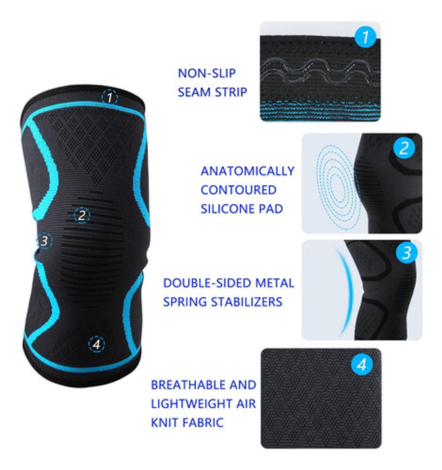 Pack 2 Rodillera Deportiva Elástica Compresora Lesión Venda 2