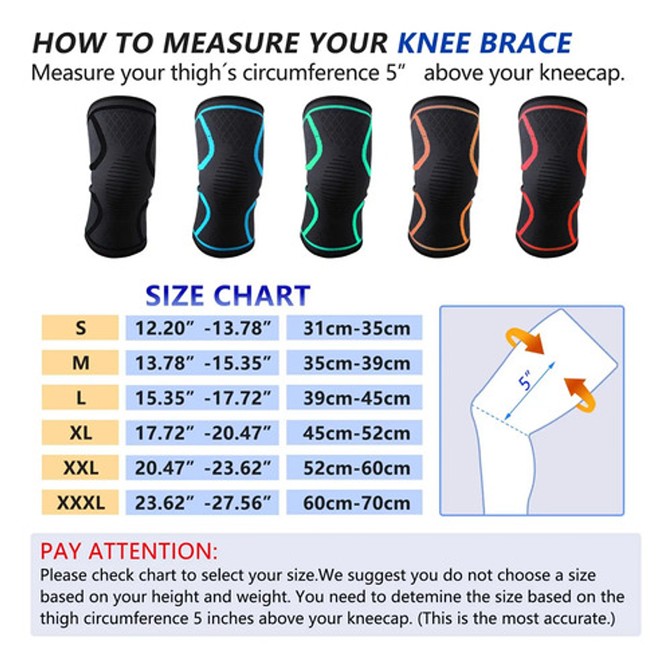Pack 2 Rodillera Deportiva Elástica Compresora Lesión Venda 5