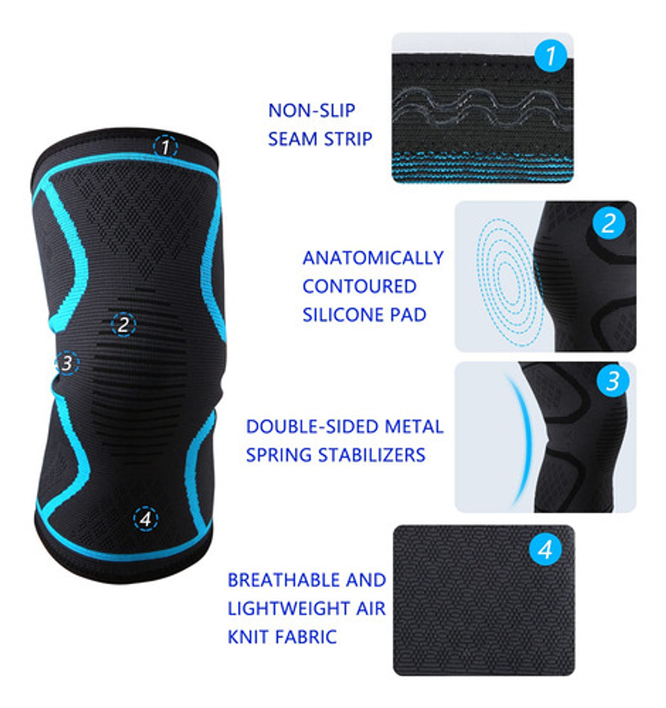 Pack 2 Rodillera Deportiva Elástica Compresora Lesión Venda 23