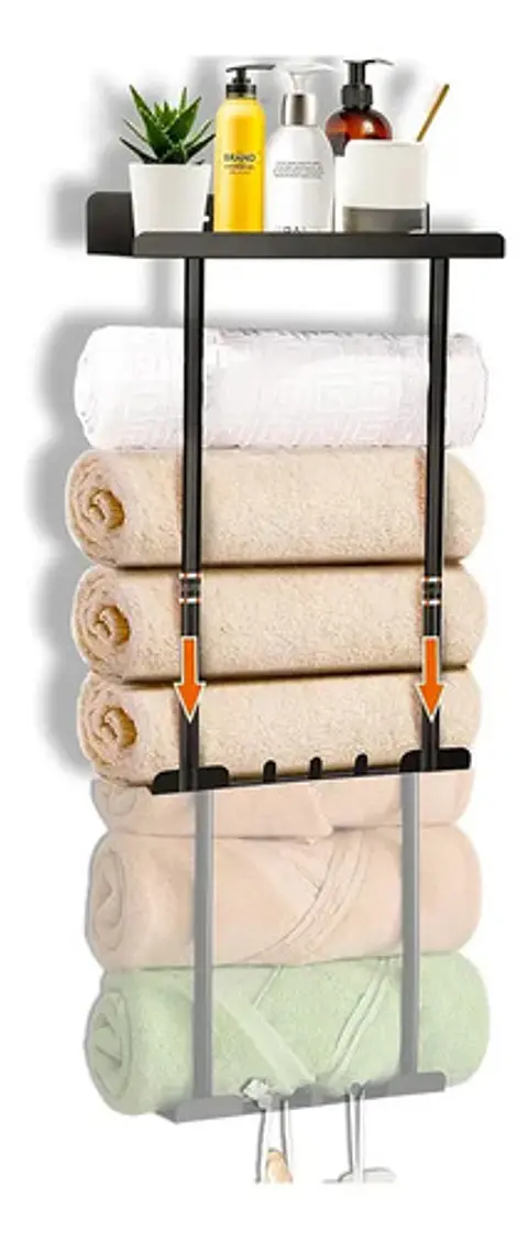 Organizador De Ducha Estante De Baño Para Toallas Ajustable