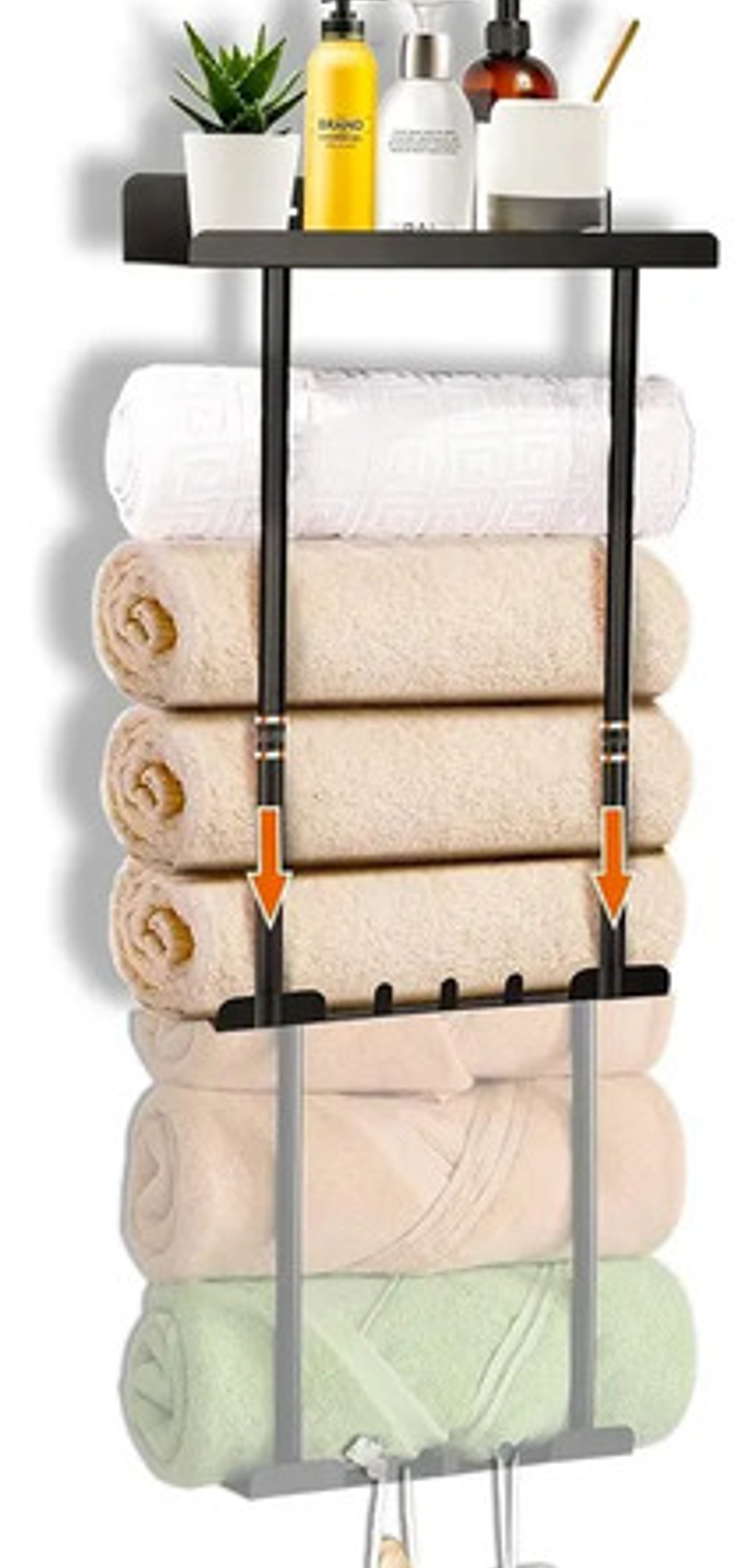 Organizador De Ducha Estante De Baño Para Toallas Ajustable 1