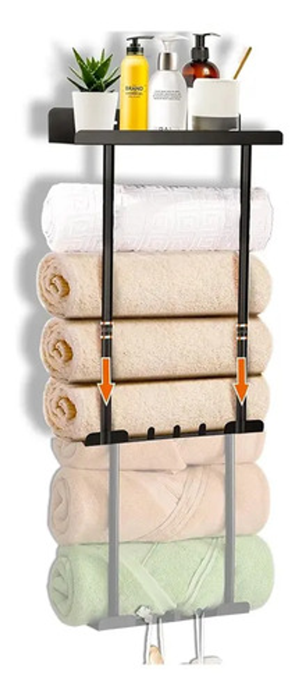 Organizador De Ducha Estante De Baño Para Toallas Ajustable 1