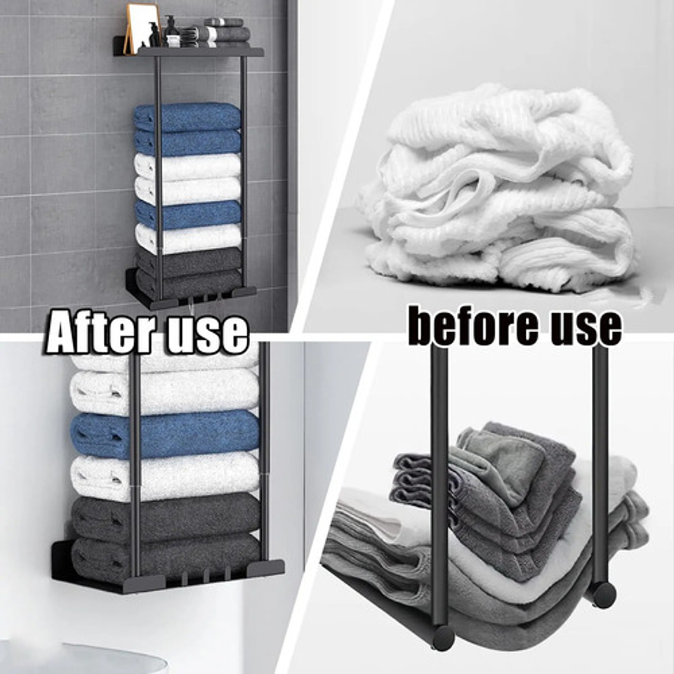 Organizador De Ducha Estante De Baño Para Toallas Ajustable 6