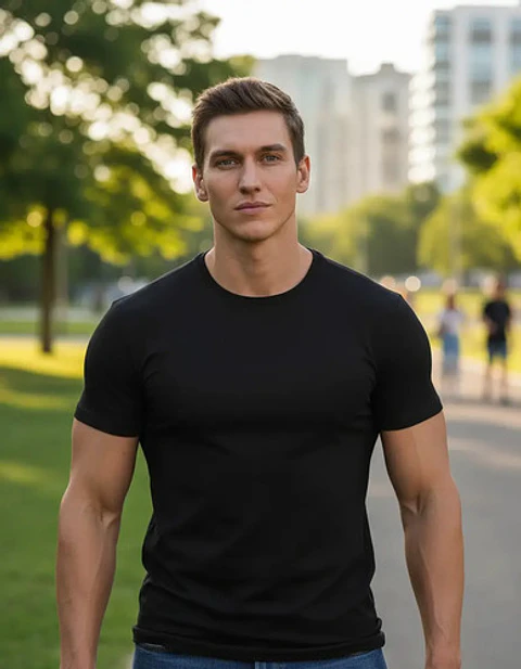 Camiseta Hombre Manga Corta Fibra Bambú