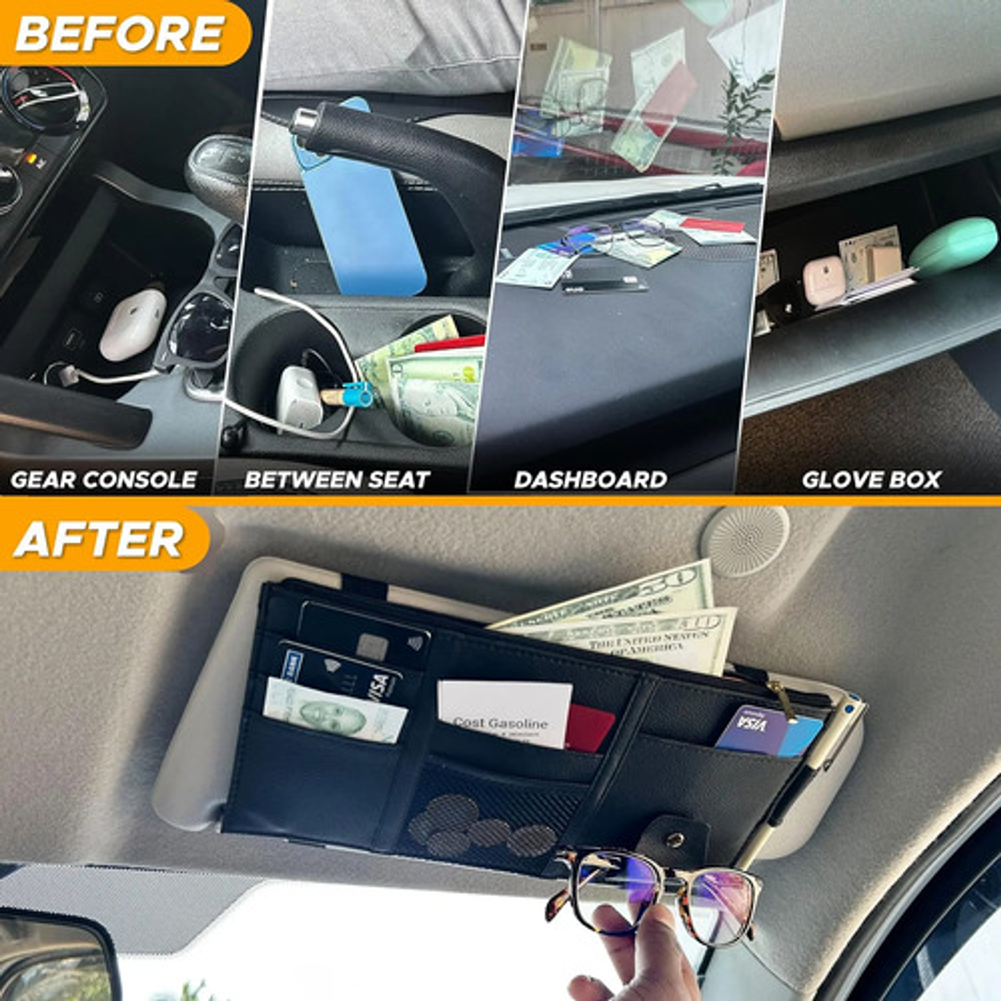 Bolso Organizador Para Asiento De Auto Con Cortina Parasole 3