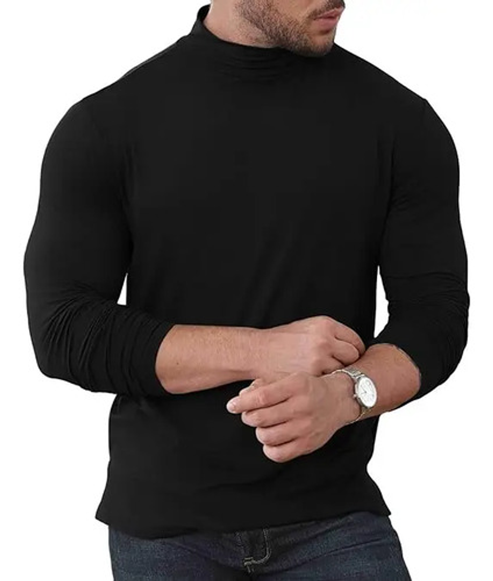 Pack3 Camiseta Beatle Manga Larga Termica Forro Polar Hombre 1