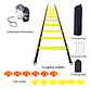Kit De Entrenamiento Futbol Agilidad Escalera Cono Paracaída Amarillo - Miniatura 2