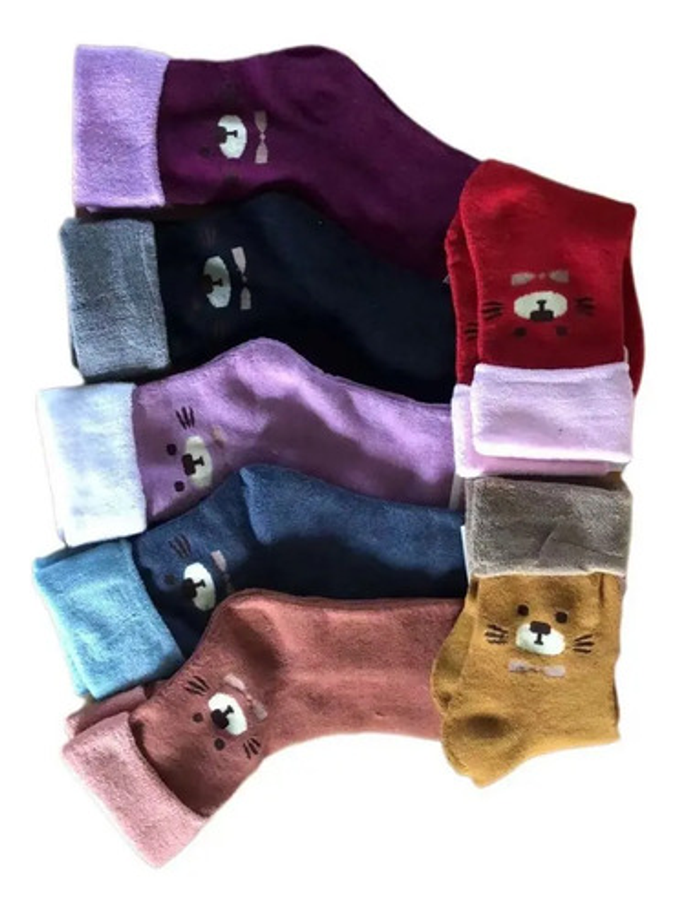 Preciox12 Calcetin Algodón Con Toalla  De Gruesos Para Mujer 4