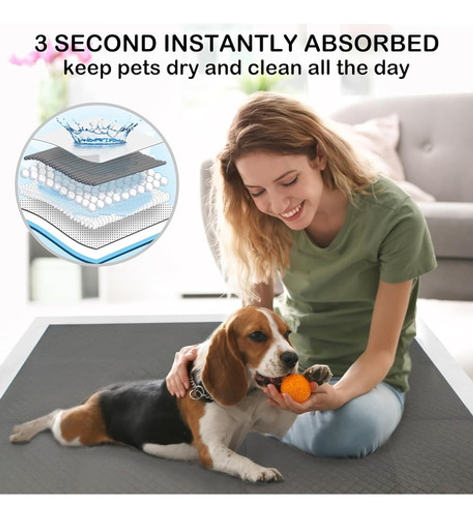 120 Pañales Tipo Sabanillas Mascotas Perros Y Gatos 60x90 Cm Celeste 4