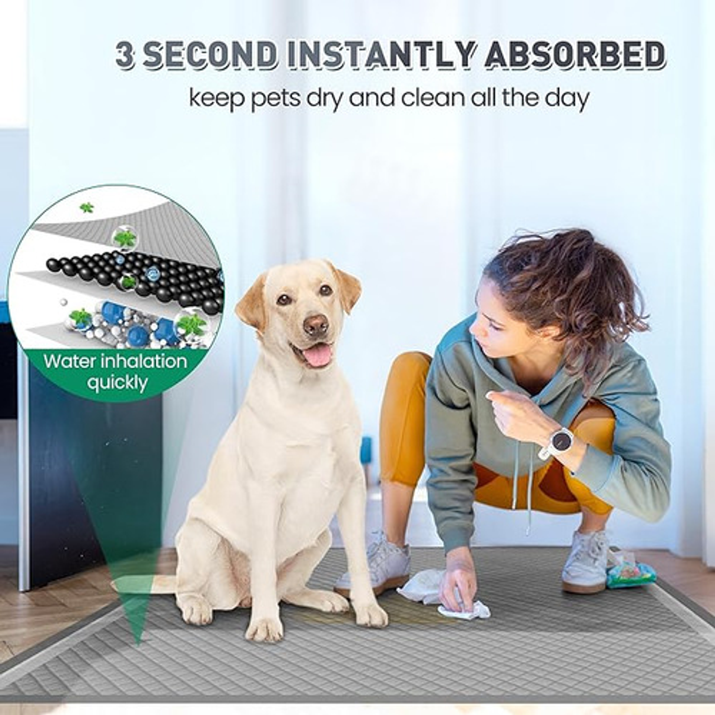 120 Pañales Tipo Sabanillas Mascotas Perros Y Gatos 60x90 Cm Celeste 9