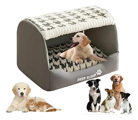 Cama Antiestrés Para Mascota Gatos Perros Felpa Premium